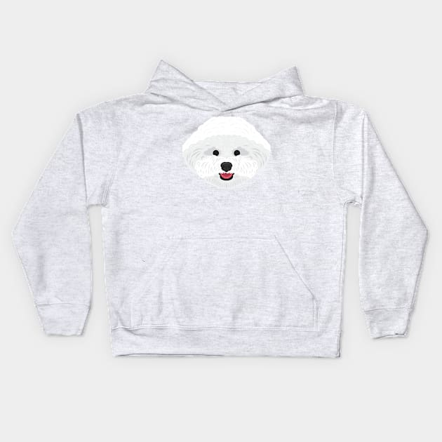 Bichon Frise Kids Hoodie by threeblackdots